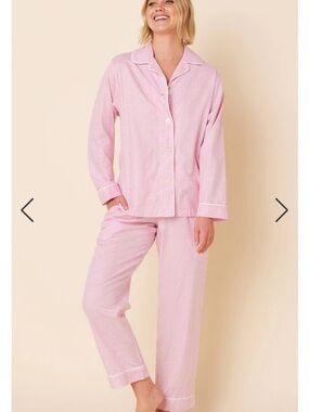 The Cats Pajamas Classic Gingham Luxe Pima Pajama - Pink M
